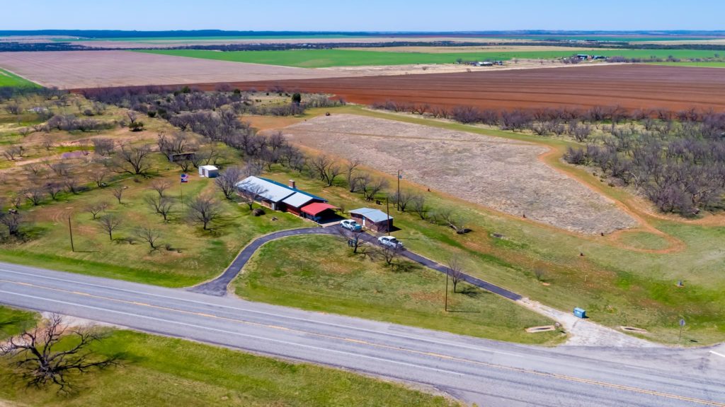 Drone photo of rural property in West Texas - Residential Property For Sale Throckmorton County